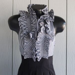 BCBG MaxAzria Ruffle Top and Pleated Skirt